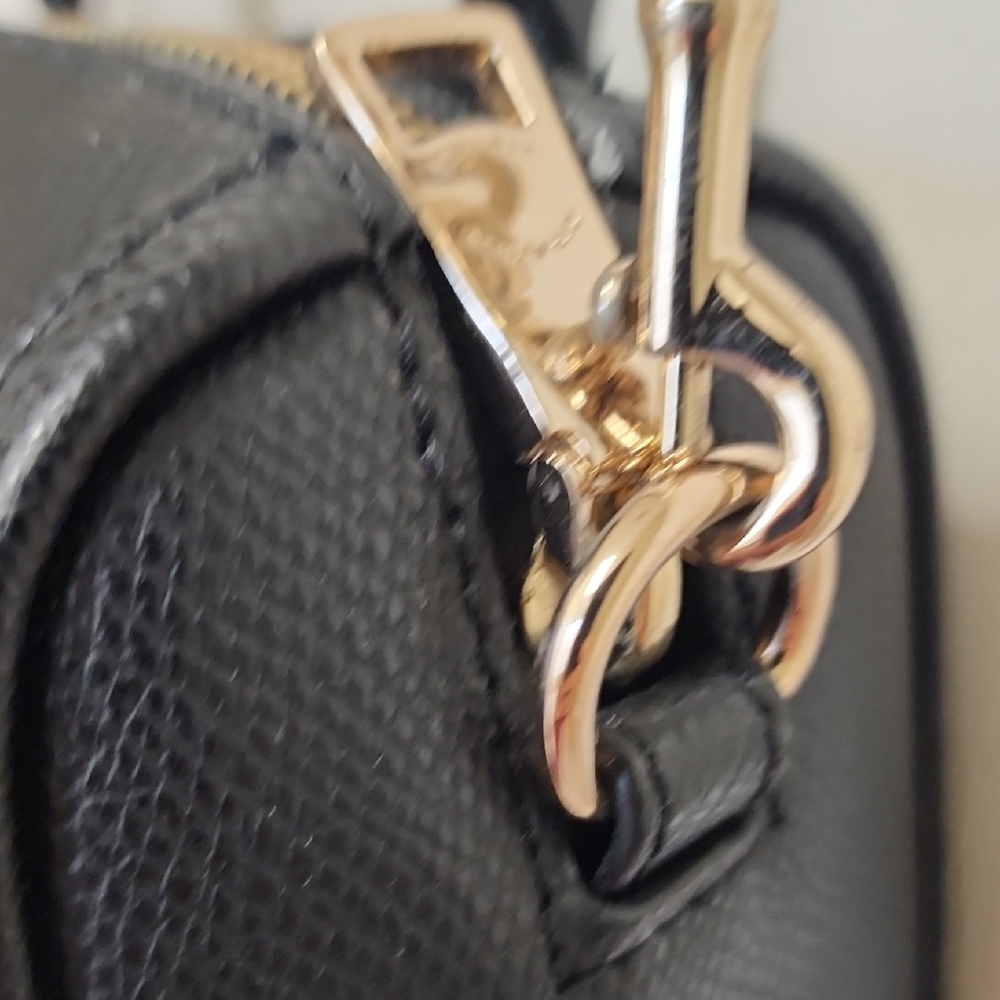 Coach Black Crossbody Bag with Gold Accents - Picture 7 of 12